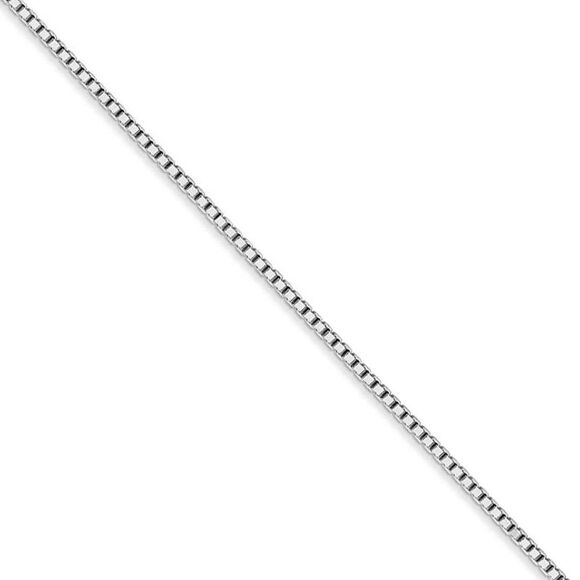 Children's 1.25mm, 14k White Gold, Box Chain Necklace, 14 Inch - Picture 1 of 8